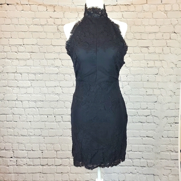 Free People Harper High Neck Halter Lace Dress SM - Picture 7 of 13